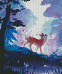 Fantasy Deer By The River Diamond Painting
