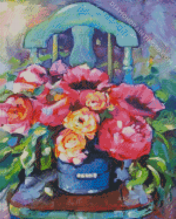 Flowers On The Chair Diamond Painting