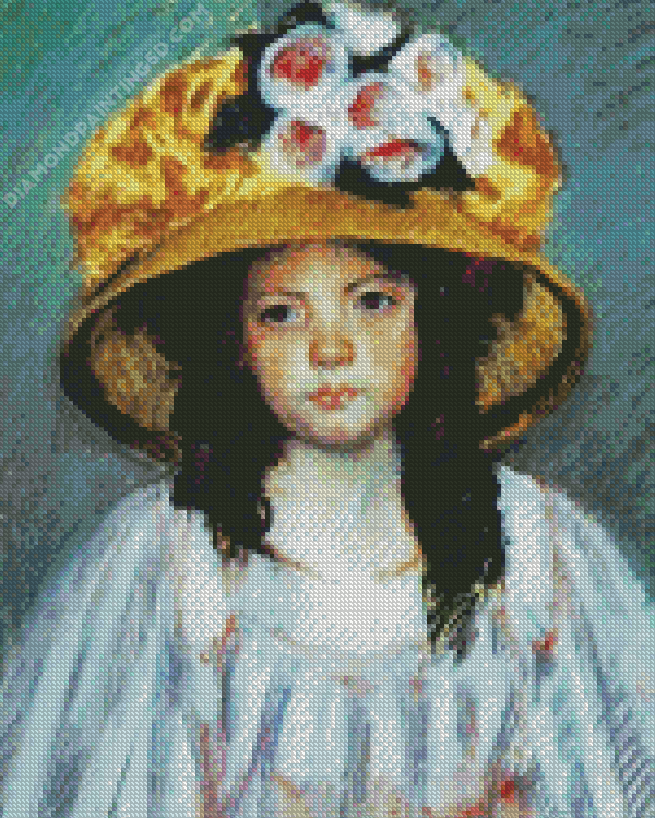 Girl In Large Hat By Mary Cassatt Diamond Painting