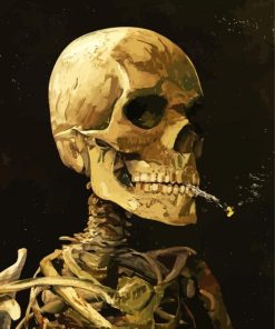 Head Of Skeleton Van Gogh Diamond Painting