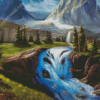 Landscape Waterfall River Art Diamond Painting