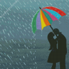 Lovers In Rain Diamond Painting