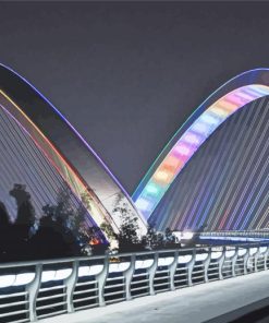 Nanning City Bridge At Night Diamond Painting