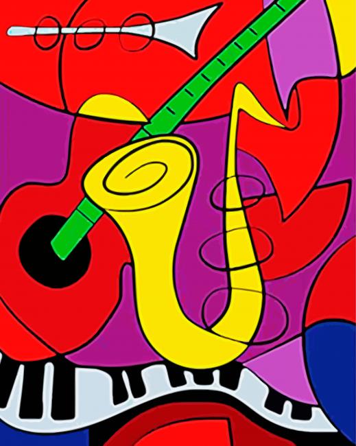 Picasso Music Instruments Diamond Painting