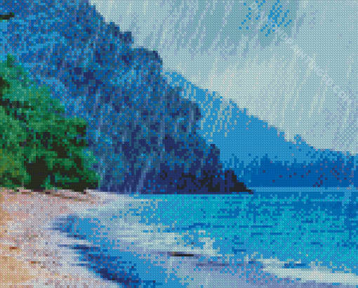 Rainy Winter Beach Diamond Painting