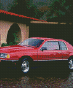 Red 1986 Ford Tbird Diamond Painting