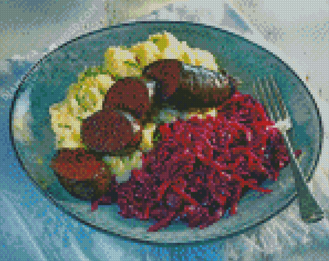 Tasty Boudin With Vegetables Diamond Painting