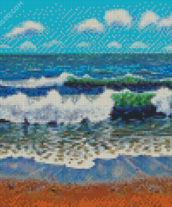 Waves On Shore Diamond Painting
