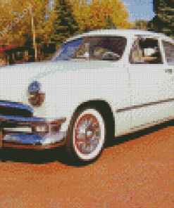 White 1950 Ford Diamond Painting