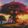 Fantasy Tree Home Diamond Painting