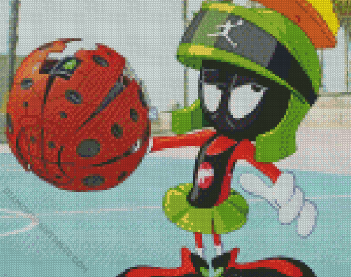 Marvin Playing Basketball Diamond Painting