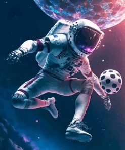 Astronaut Soccer Diamond Painting