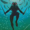 Black Manta Diamond Painting