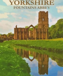 Fountains Abbey Poster Diamond Painting