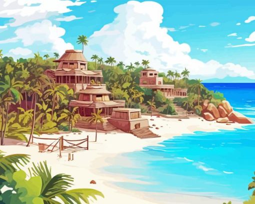 Illustration Tulum Diamond Painting