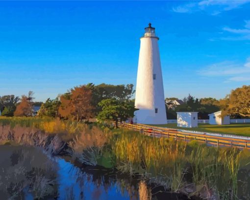 Ocracoke Lighthouse Diamond Painting