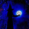 Witch Holding Moon Diamond Painting