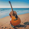 Guitar Seaside Diamond Painting