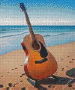 Guitar Seaside Diamond Painting