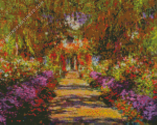 Monet Garden Path Diamond Painting