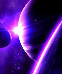Purple Planet Diamond Painting