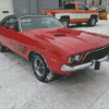 Red 1974 Challenger Diamond Painting
