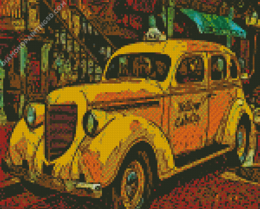 Yellow Cab Diamond Painting
