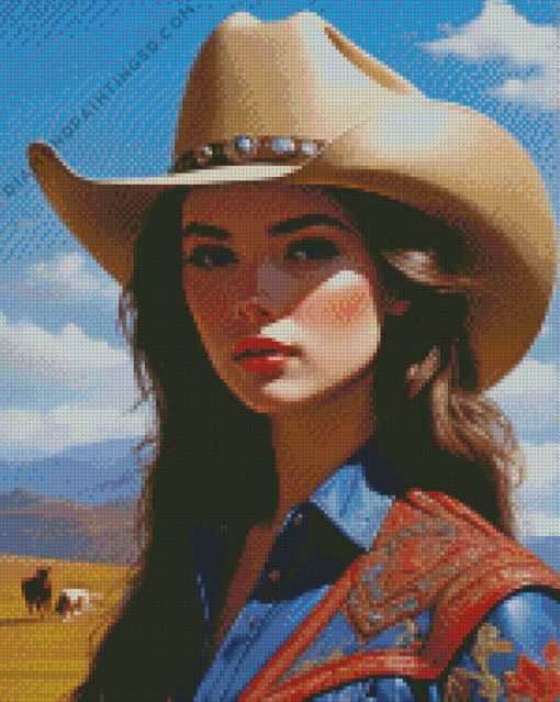 Female Cowgirl Diamond Painting