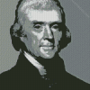 Black And White Thomas Jefferson Diamond Painting