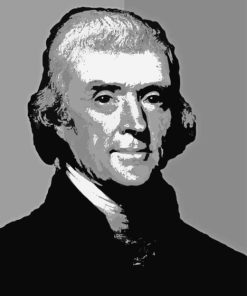 Black And White Thomas Jefferson Diamond Painting