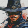 Zorro Hero Art Diamond Painting