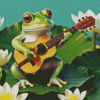 Frog Playing Guitar Diamond Painting