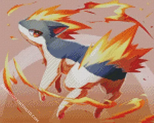 Pokemon Quilava Diamond Painting