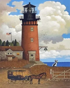 Charles Wysocki Daddys Comings Homes Diamond Painting