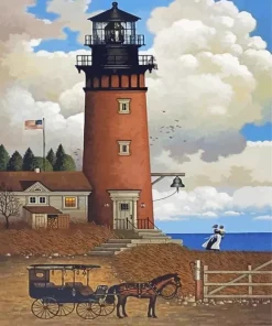 Charles Wysocki Daddys Comings Homes Diamond Painting