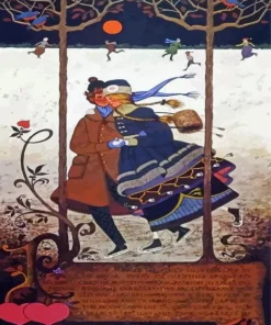 Charles Wysocki Lovers Waltz Diamond Painting