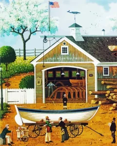 Charles Wysocki Dahlia Dinalhaven Diamond Painting 