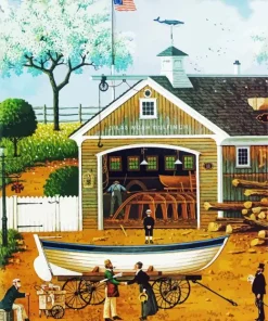 Charles Wysocki Dahlia Dinalhaven Diamond Painting