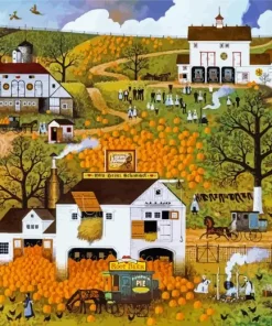 Charles Wysocki Dancing Pheasant Farms Diamond Painting