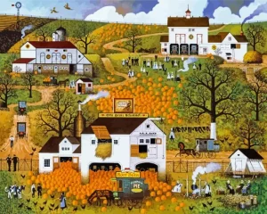 Charles Wysocki Dancing Pheasant Farms Diamond Painting 
