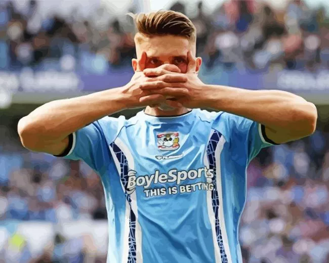 Coventry city football player paint by numbers Coventry City Football Player Diamond Painting